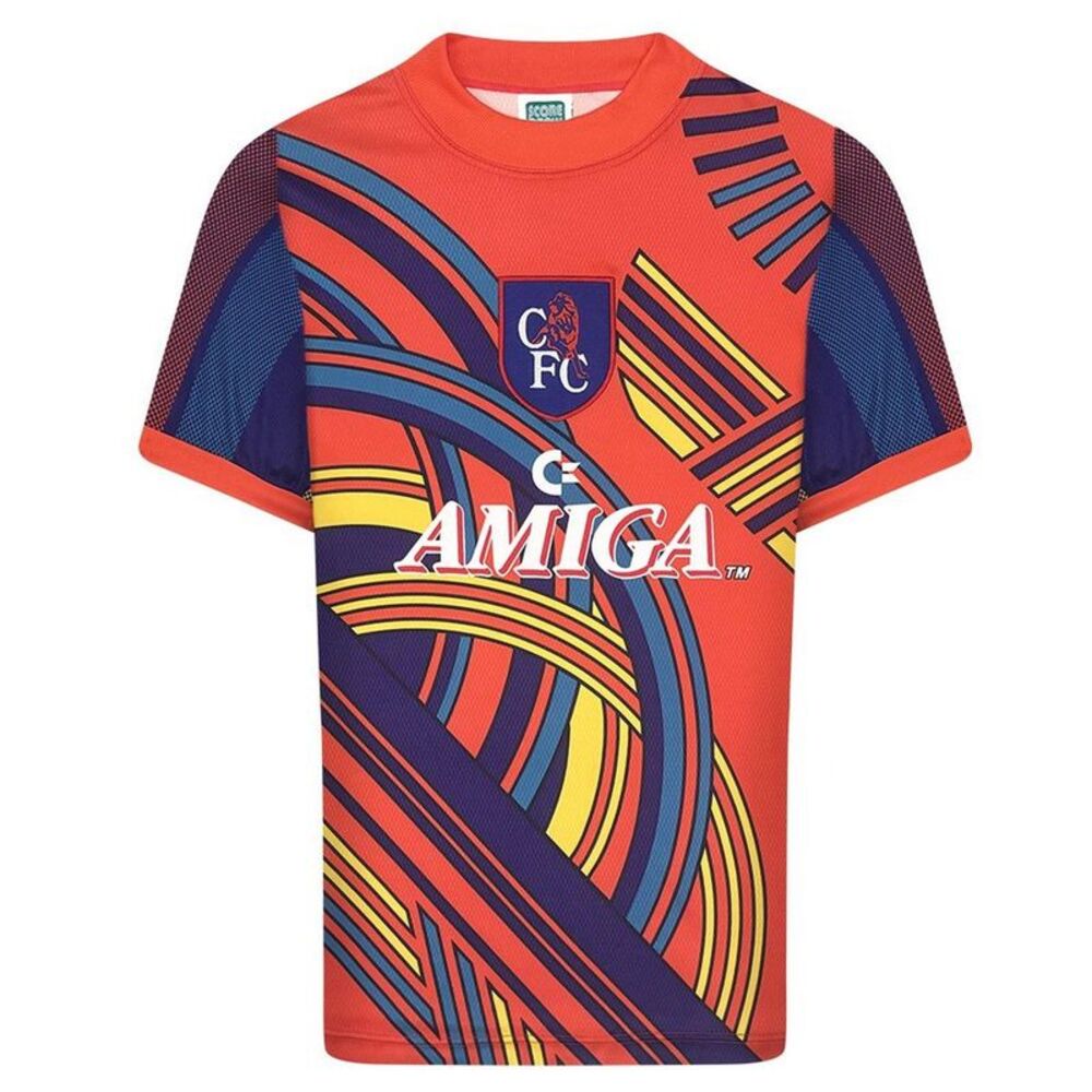 Score Draw Mens 1994 Chelsea FC Goalkeeper Jersey / Orange/Blue